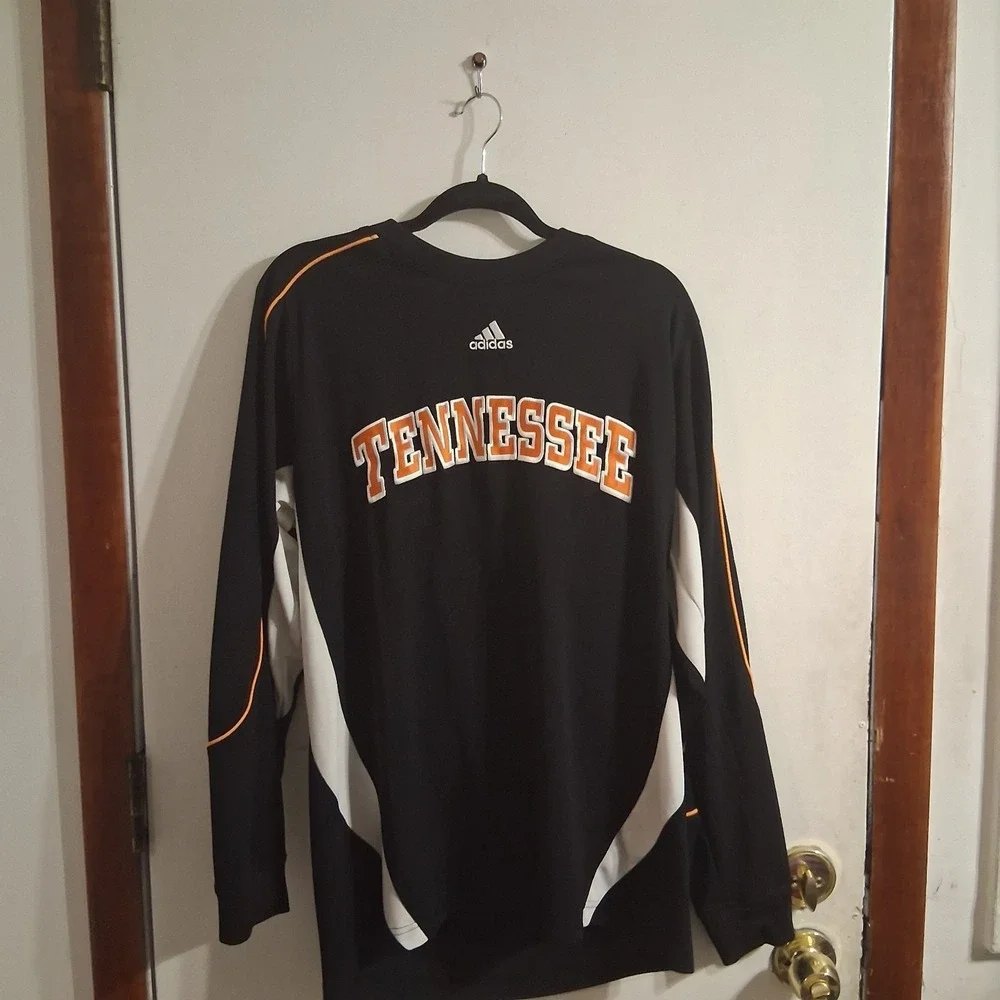 Vintage Y2K Tennessee Volunteers Jersey Men M Black Adidas Warm Up‎ Shirt EUC